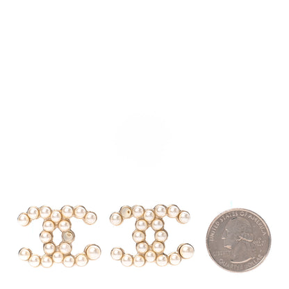 Chanel Pearl CC Earrings Gold 2 of 4