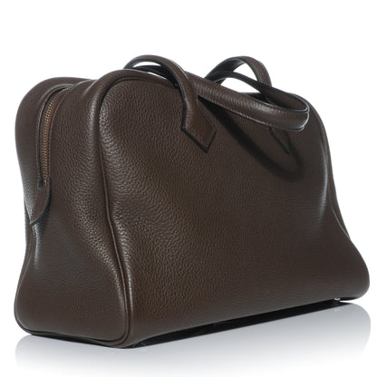 Hermes Taurillon Clemence Victoria II Fourre Tout 35 Cafe 3 of 8