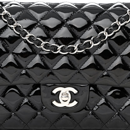 Chanel Patent Quilted Medium Double Flap Black 10 of 15
