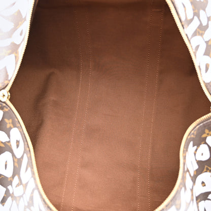 Louis Vuitton Monogram Graffiti Keepall 50 Silver 4 of 9