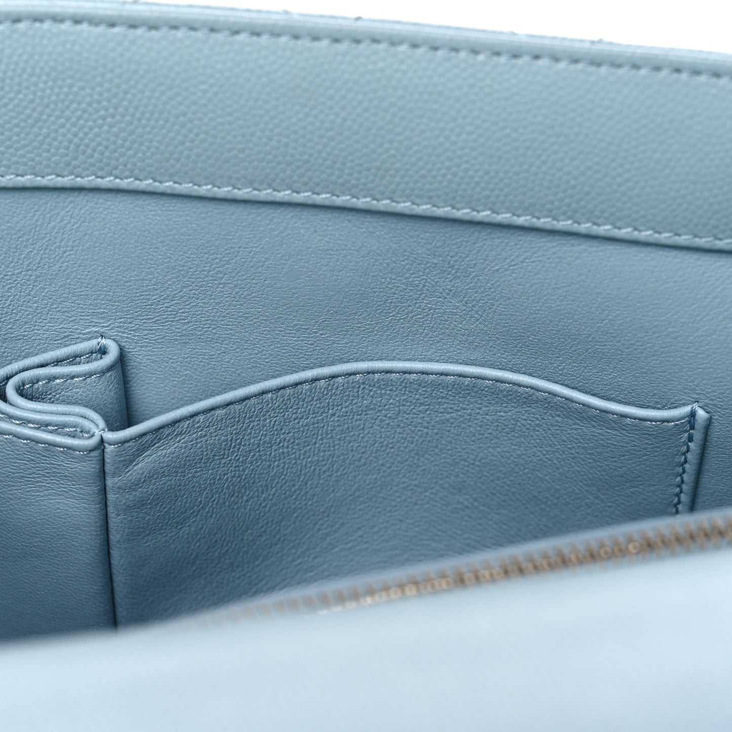 Caviar Quilted Medium Coco Handle Flap Light Blue