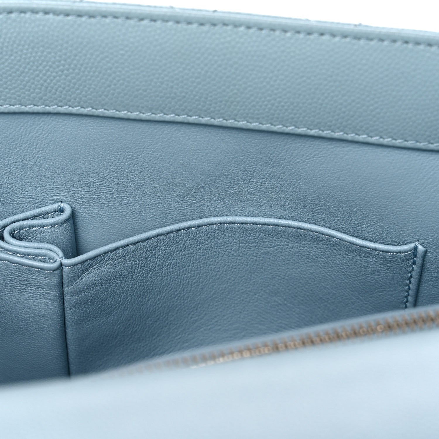 Chanel Caviar Quilted Medium Coco Handle Flap Light Blue 10 of 15