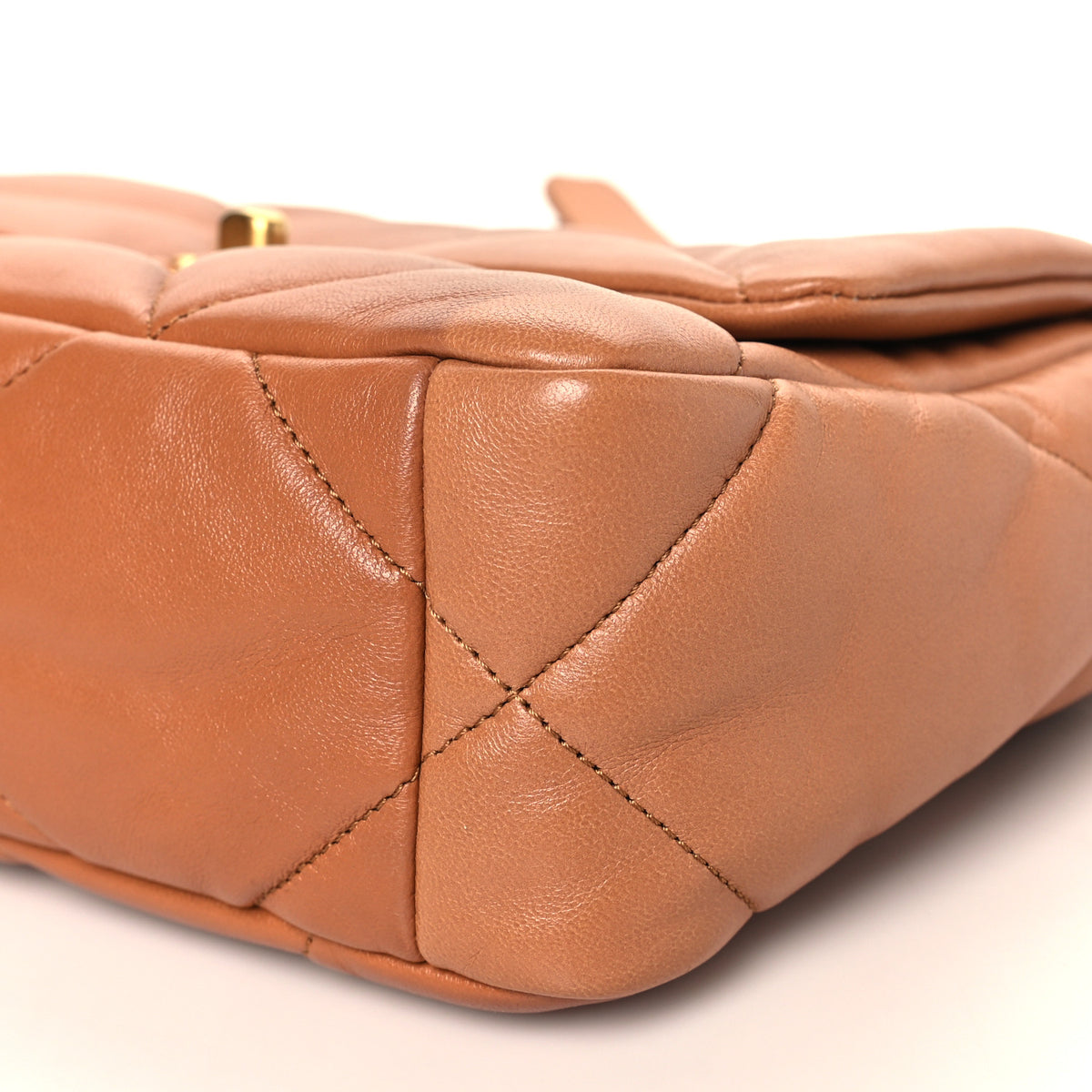 Lambskin Quilted Medium Chanel 19 Flap Brown