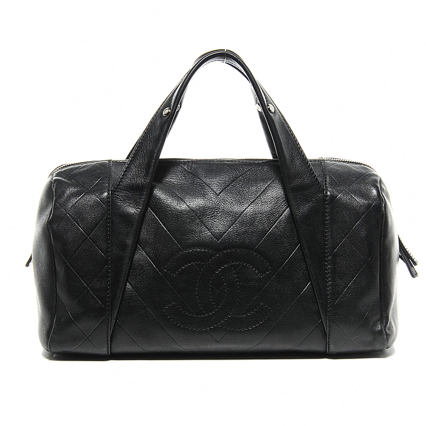 Calfskin CC Chevron Boston Black