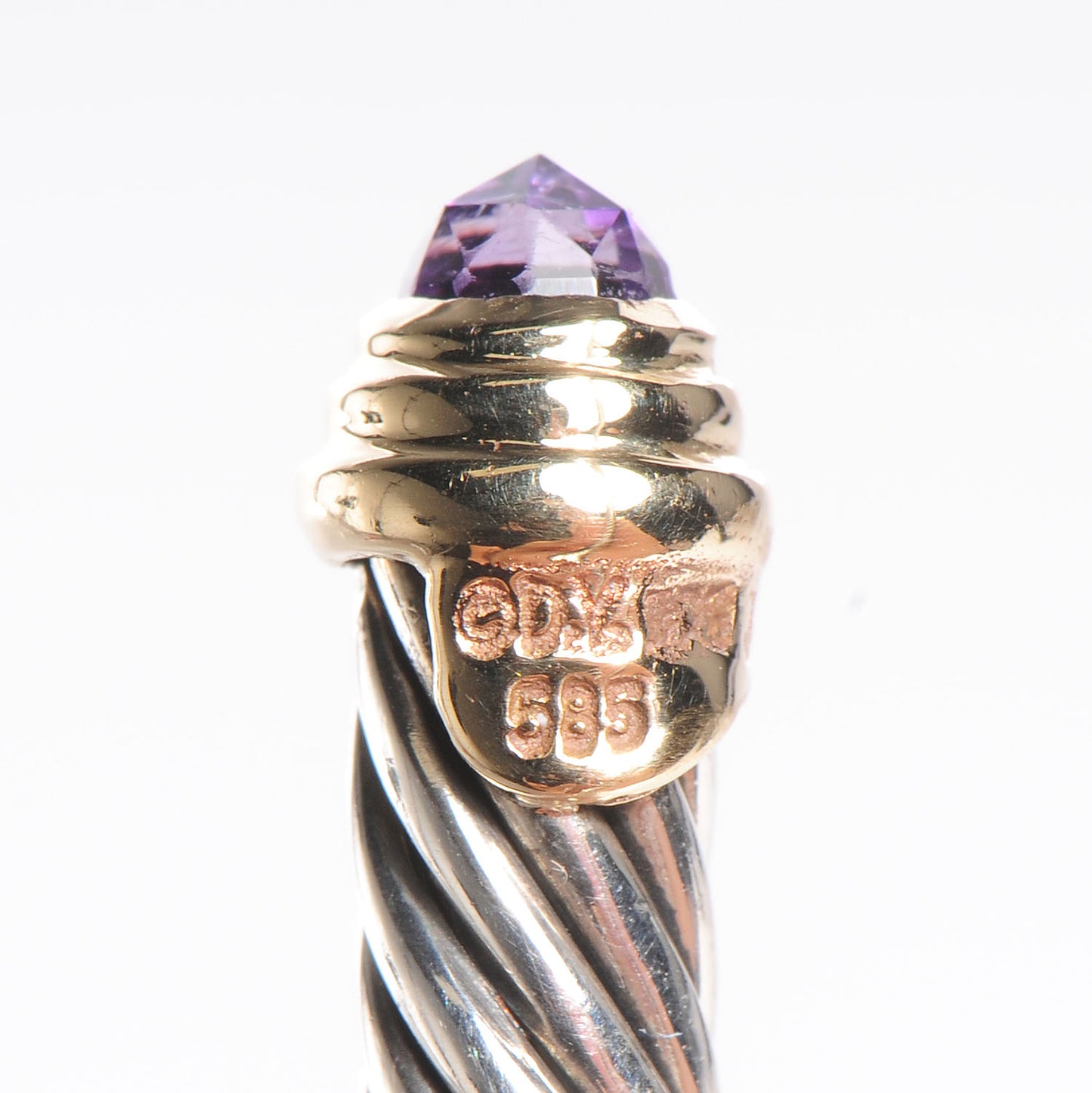 Sterling Silver Amethyst 5mm Cable Classics Cuff