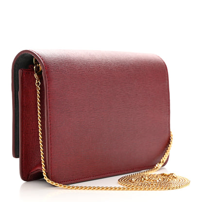 Fendi Vitello Elite Crystal Fendi Loves Monster Eyes Tube Wallet on Chain Rosso Scuro Multicolor 3 of 16