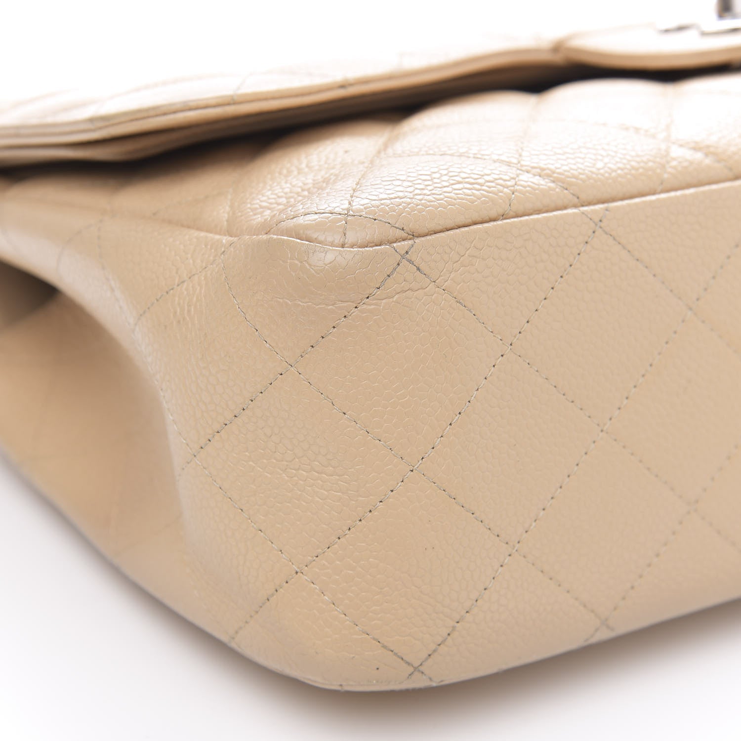 Chanel Caviar Quilted Jumbo Double Flap Beige Clair 8 of 18