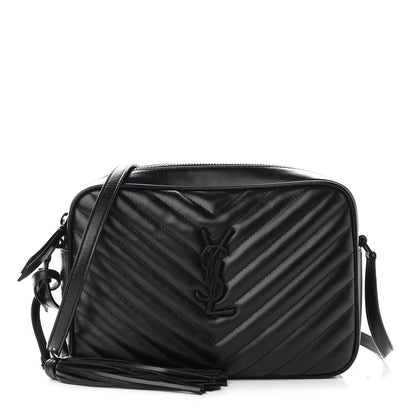 Saint Laurent Calfskin Matelasse Monogram Lou Camera Bag Black 1 of 8