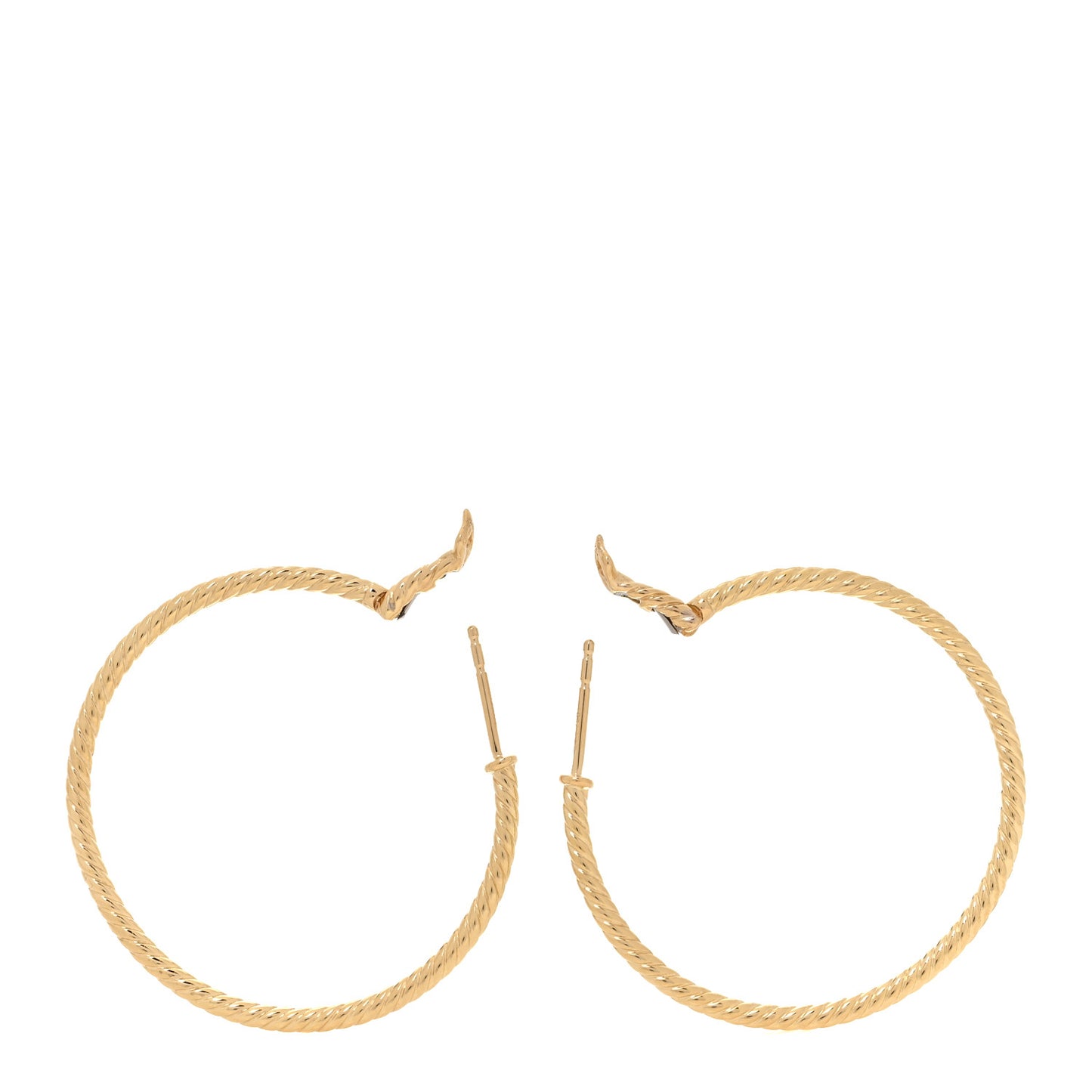 18K Yellow Gold 36mm Large Cable Classics Hoop Earrings