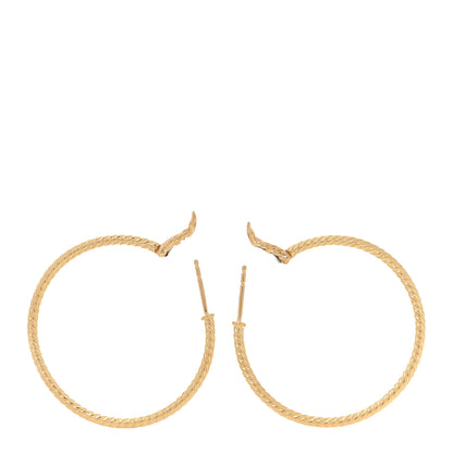 David Yurman 18K Yellow Gold 36mm Large Cable Classics Hoop Earrings 3 of 5