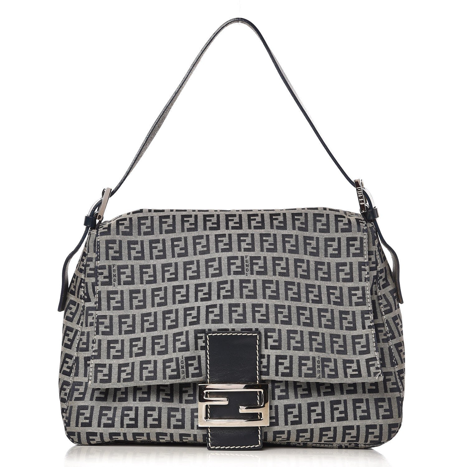 Fendi Zucchino Mama Baguette Navy 1 of 8