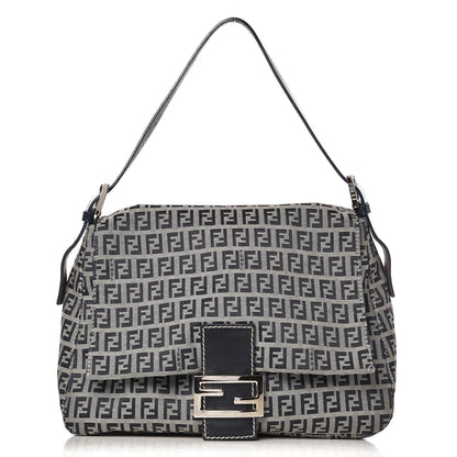 Fendi Zucchino Mama Baguette Navy 1 of 8