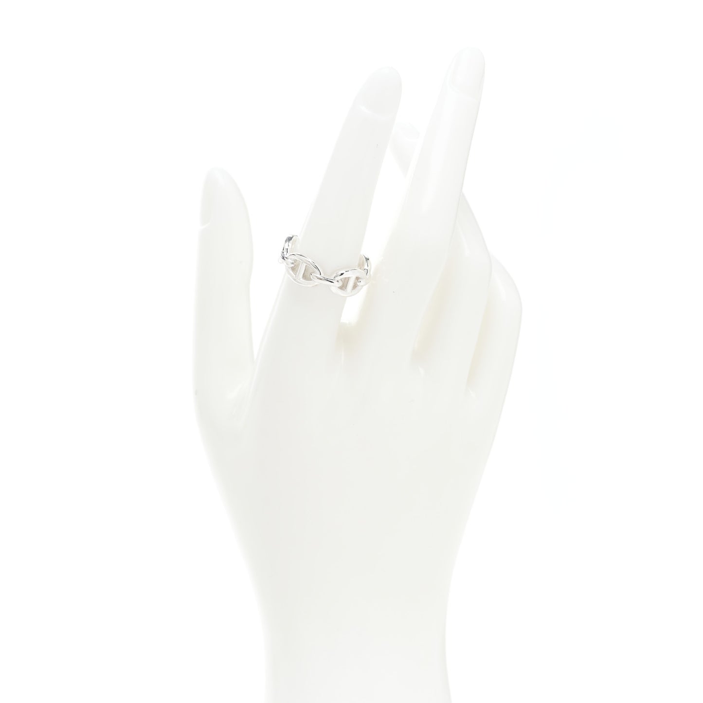 Sterling Silver PM Chaine d'Ancre Enchainee Band Ring 55 7.25