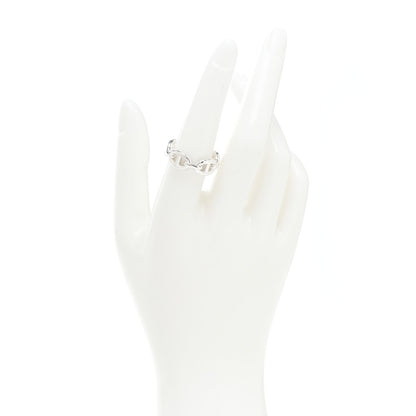 Hermes Sterling Silver PM Chaine d'Ancre Enchainee Band Ring 55 7.25 2 of 6