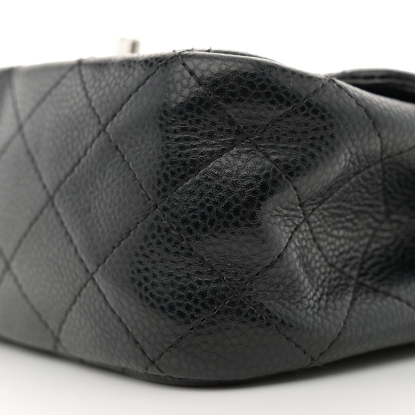 Caviar Quilted Mini Square Flap Black