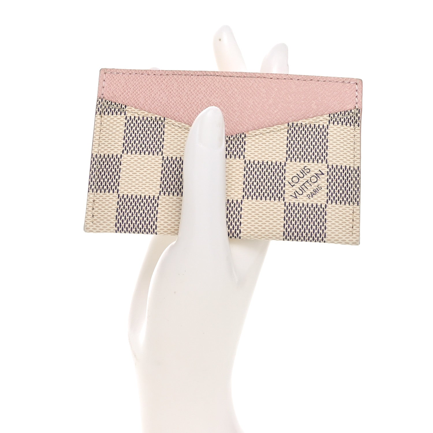 Louis Vuitton Damier Azur Daily Card Holder Rose Ballerine 2 of 8