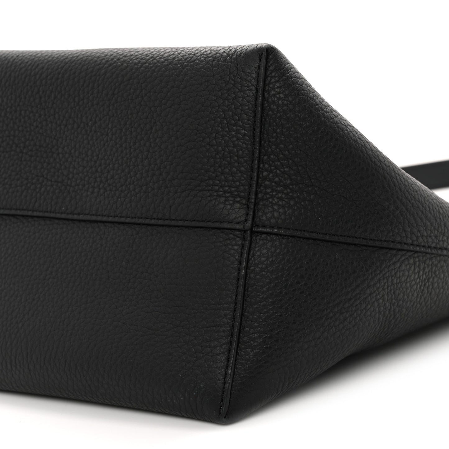 Grained Calfskin Medium N/S Park Tote Black