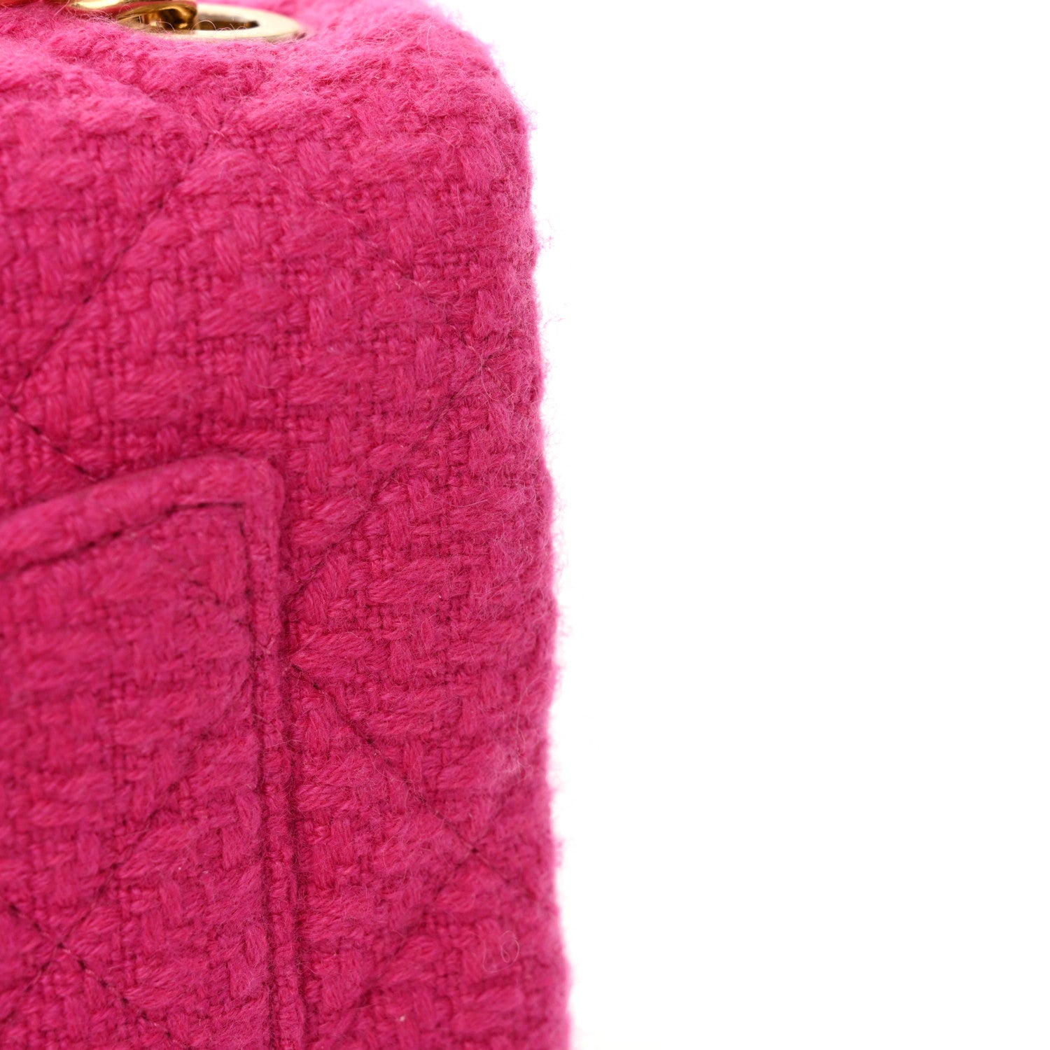 Chanel Cashmere Tweed Quilted Mini Bijoux Flap Fuchsia 11 of 11