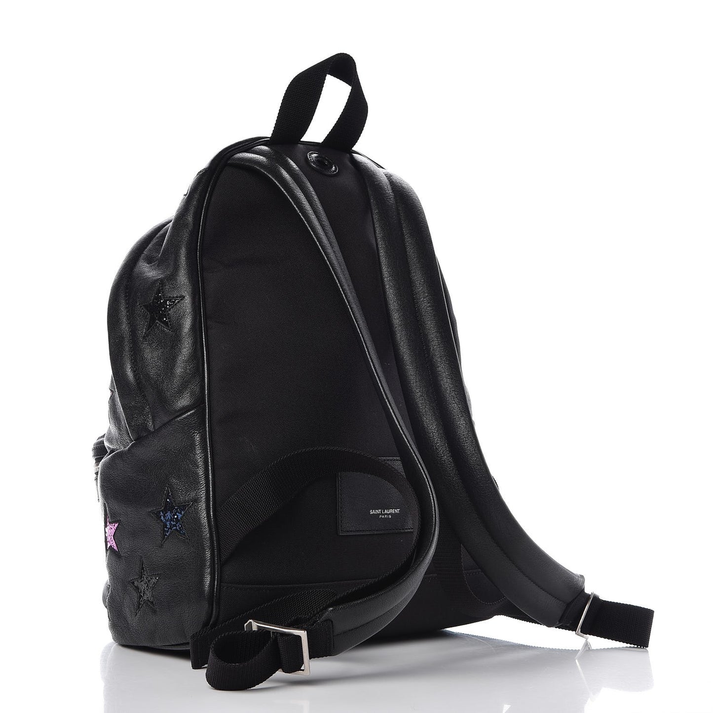 Lambskin Star Appliqué Mini City California Backpack Black