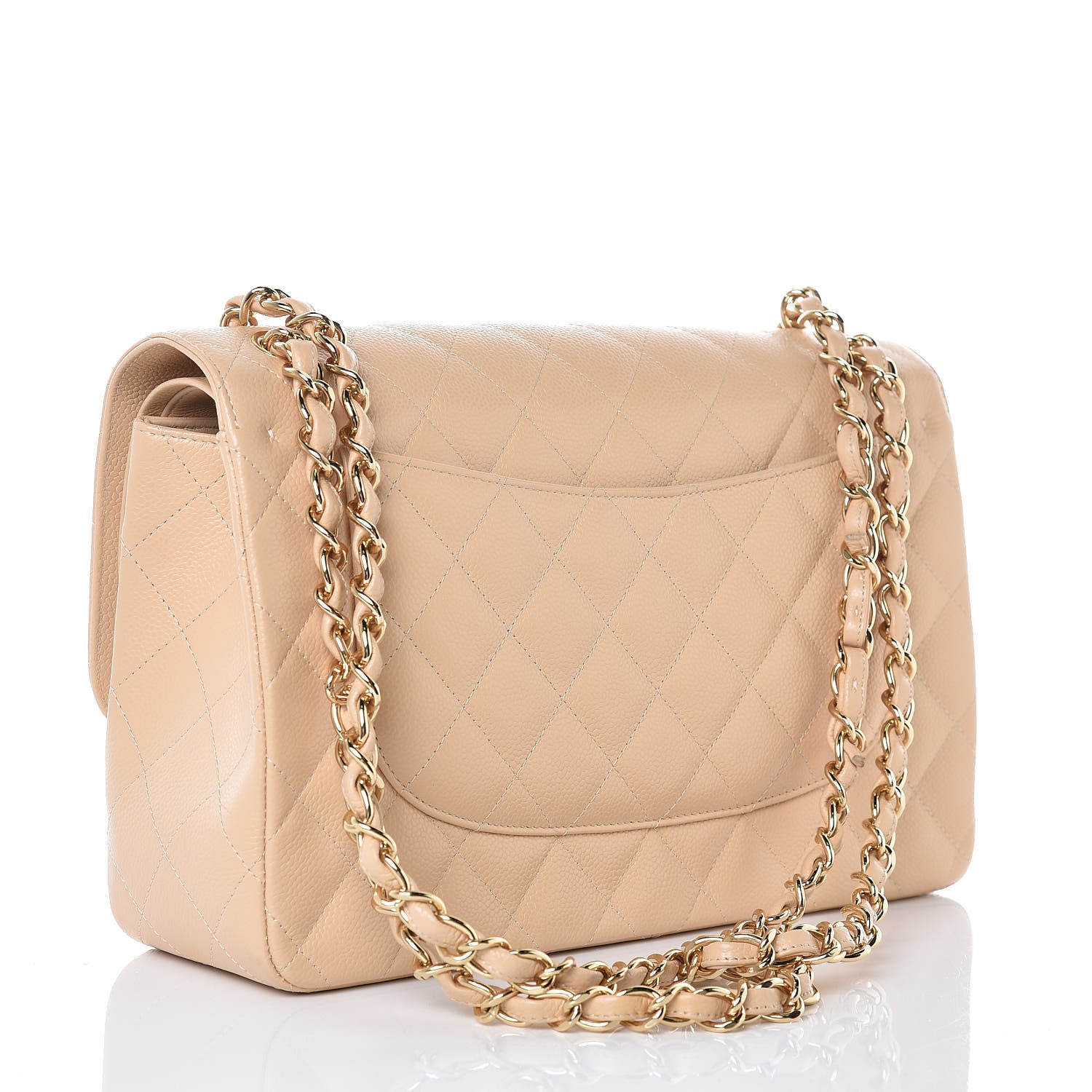 Chanel Caviar Quilted Jumbo Double Flap Beige Clair 3 of 10