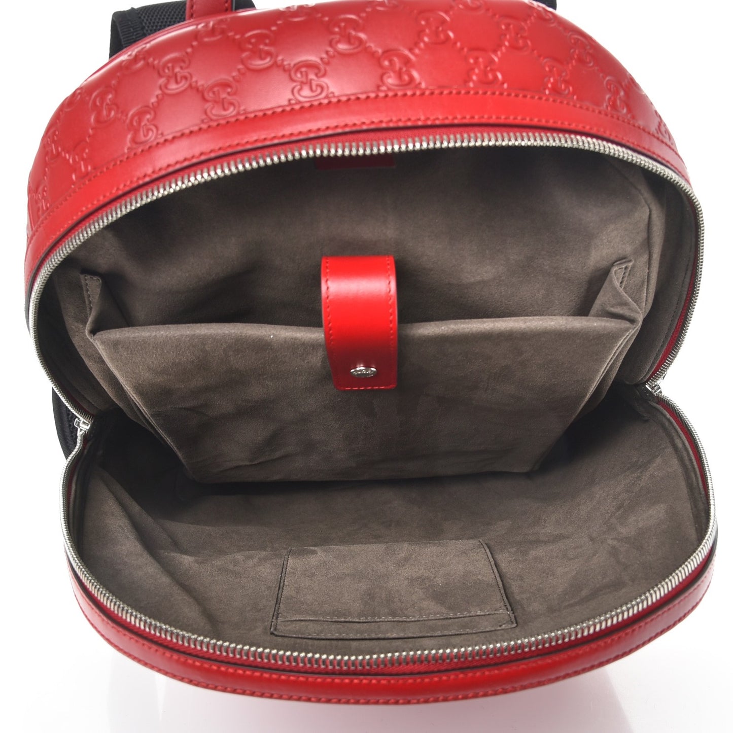 Guccissima Signature Day Backpack Hibiscus Red