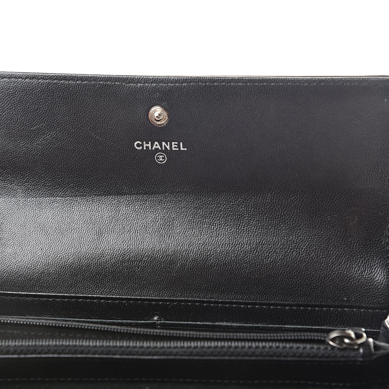 Chanel Lambskin Quilted Boy Flap Wallet Black 9 of 14