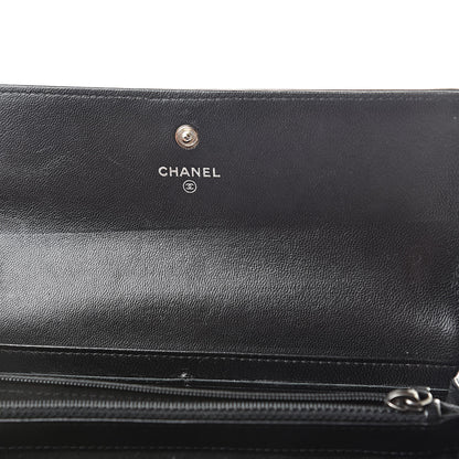Chanel Lambskin Quilted Boy Flap Wallet Black 9 of 14