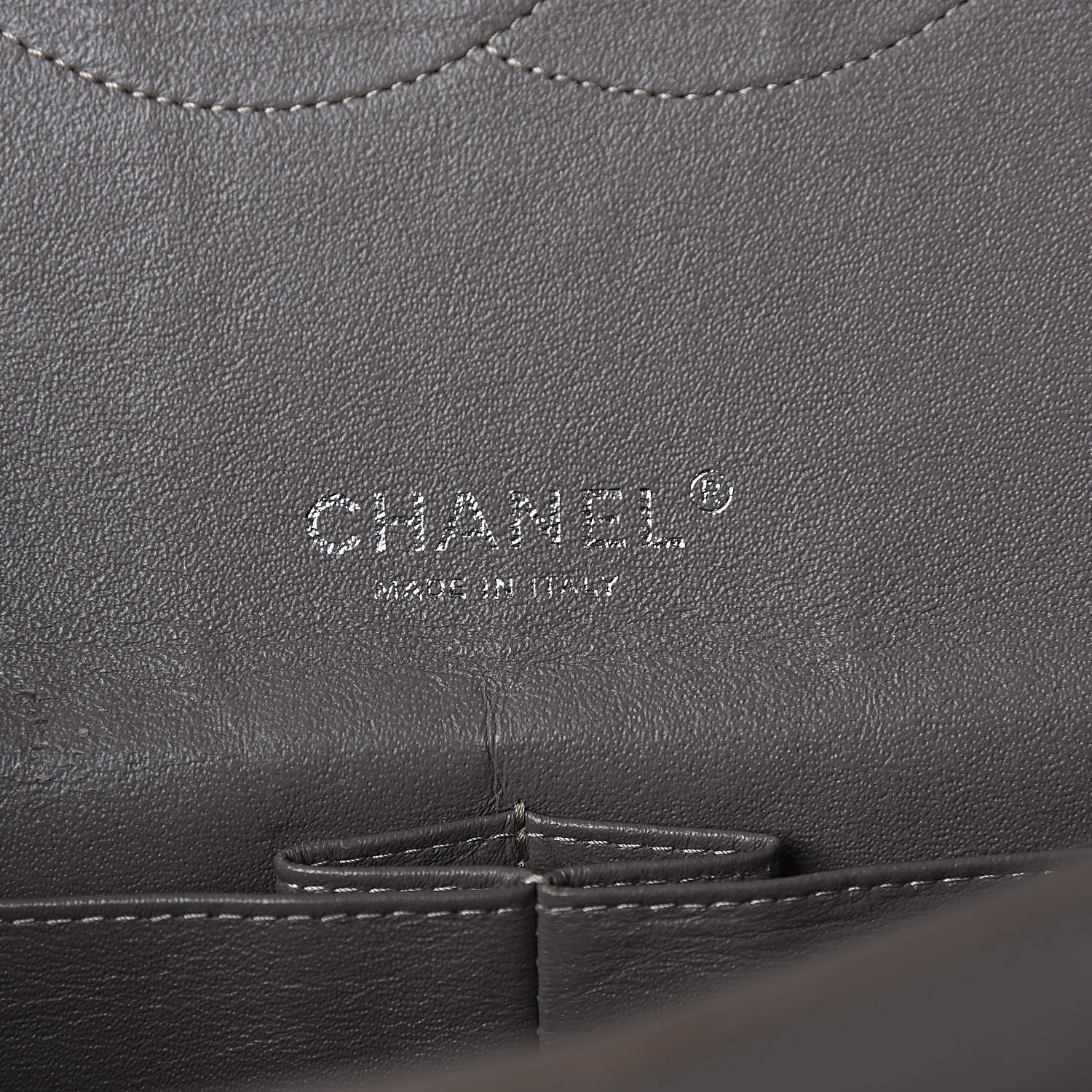 Chanel Patent Quilted Maxi Double Flap Grey 6 of 13