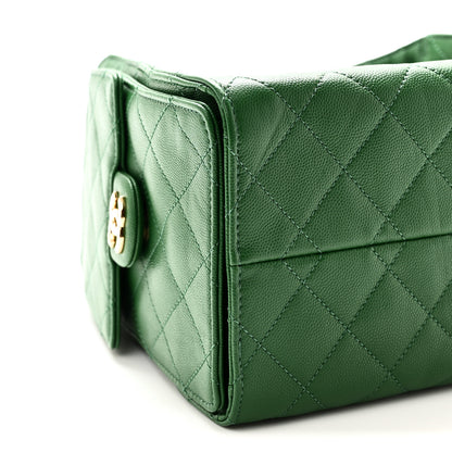 Chanel Caviar Quilted Small Chanel 25 Handbag Green 9 of 10