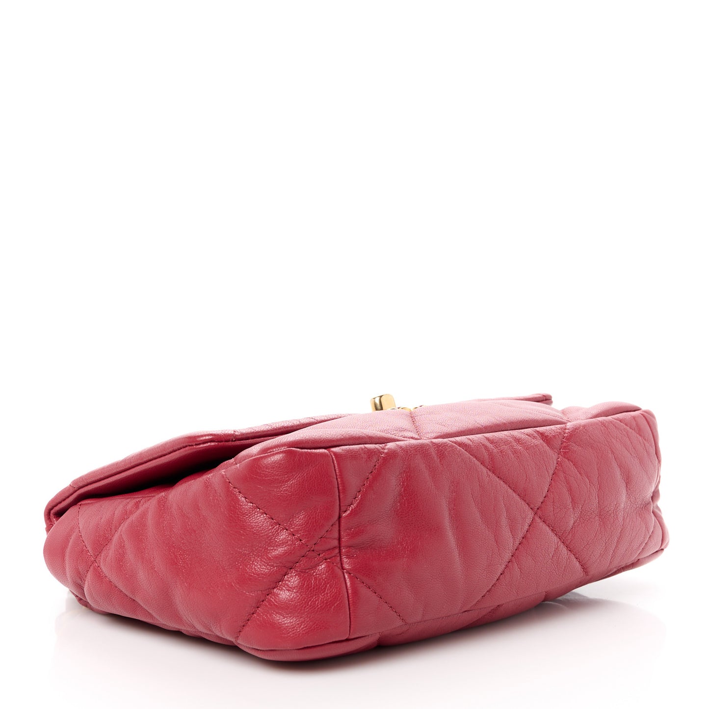 Goatskin Quilted Medium Chanel 19 Flap Red