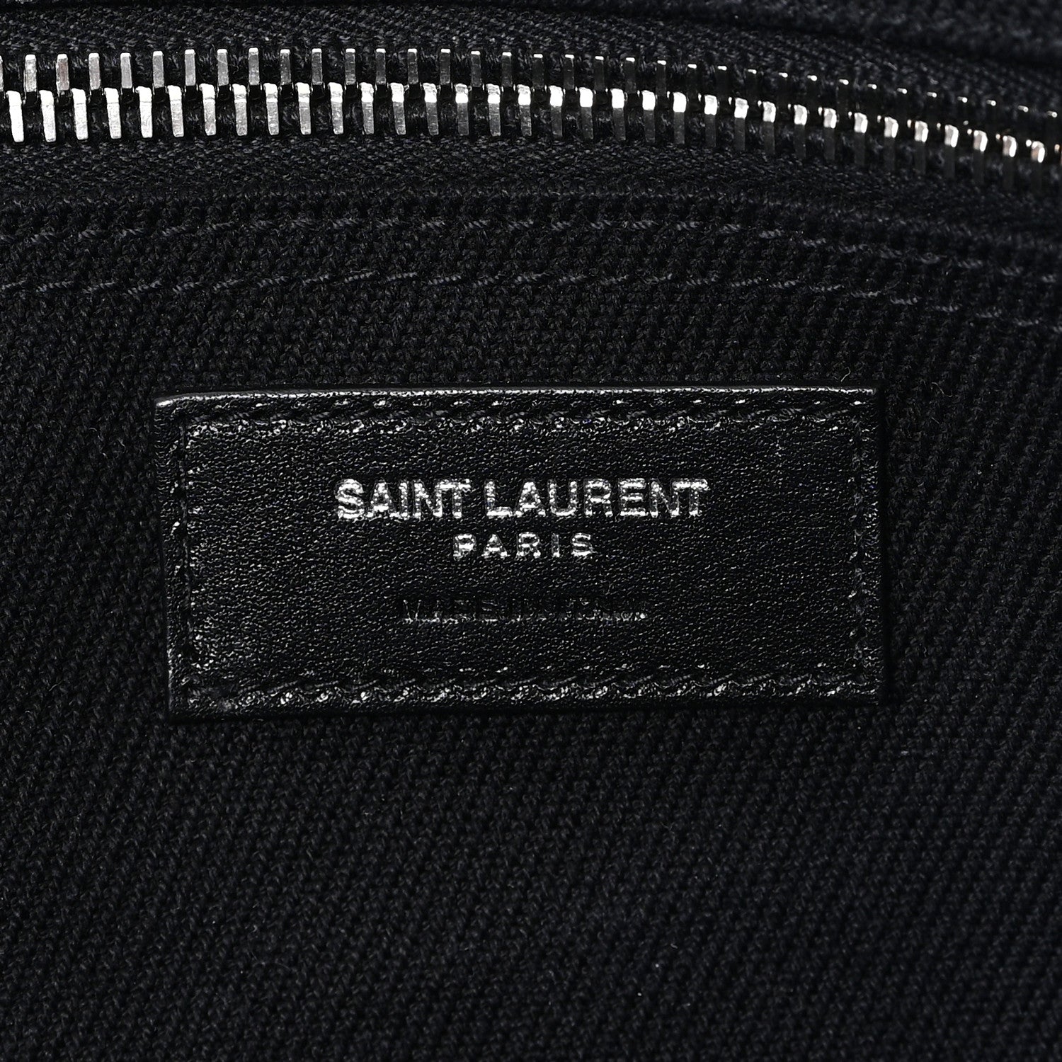 Saint Laurent Linen Calfskin Rive Gauche Tote Black 6 of 10