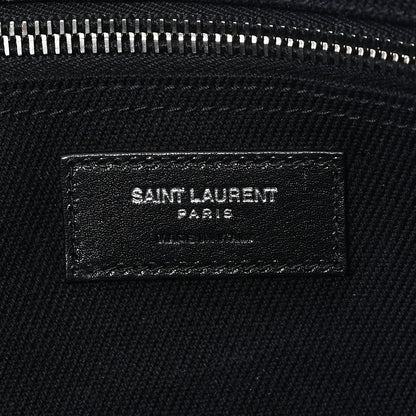 Saint Laurent Linen Calfskin Rive Gauche Tote Black 6 of 10