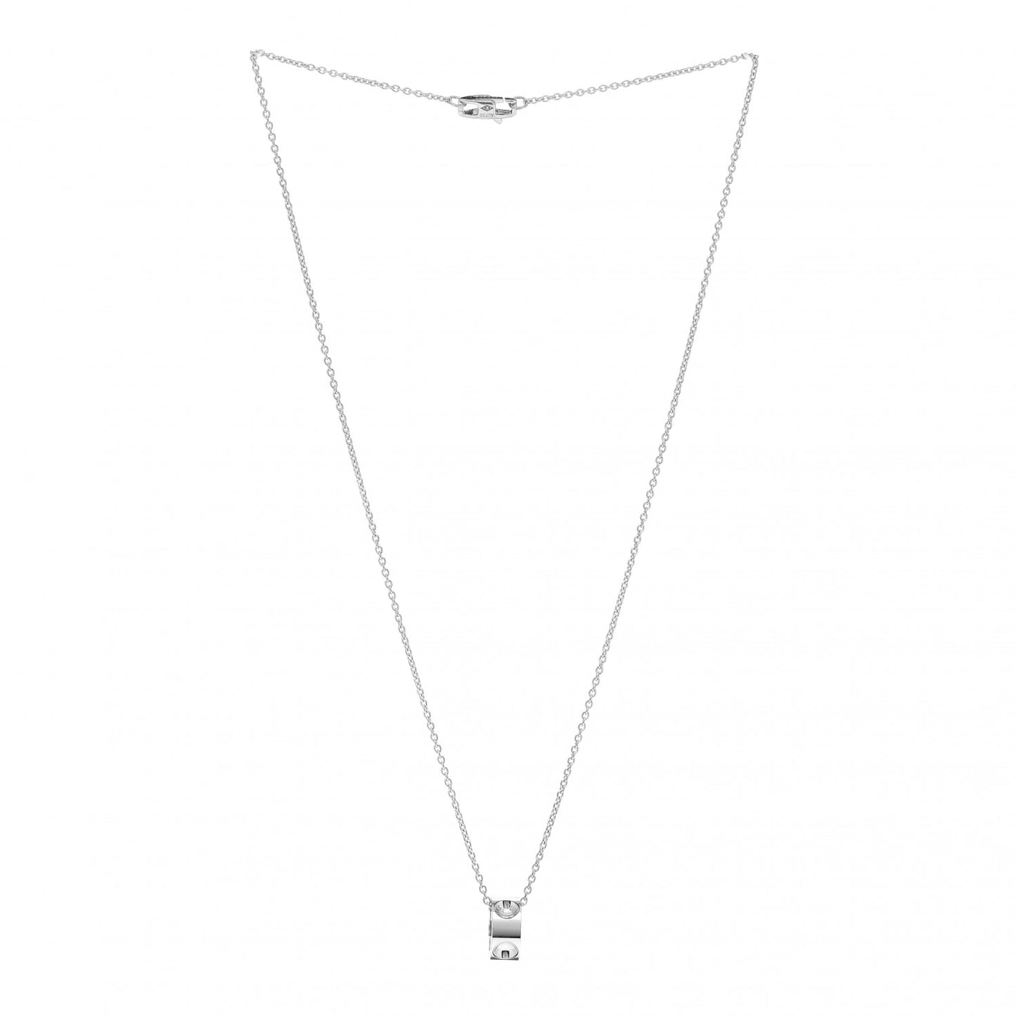 18K White Gold Empreinte Pendant Necklace
