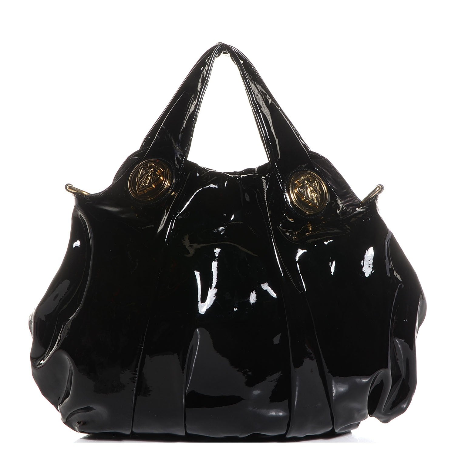Gucci Patent Large Hysteria Top Handle Bag Black 1 of 7
