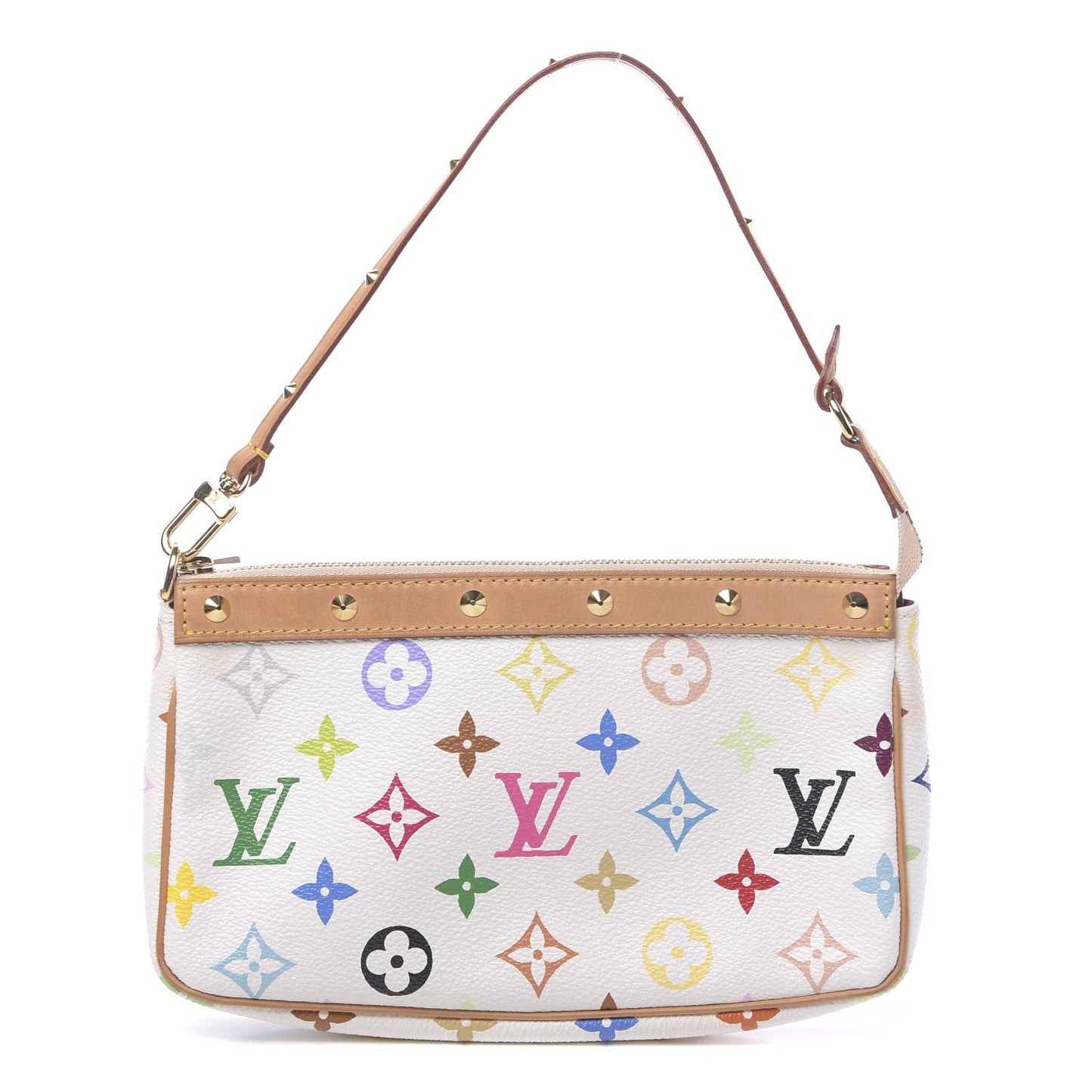 Monogram Multicolor Pochette Accessories White