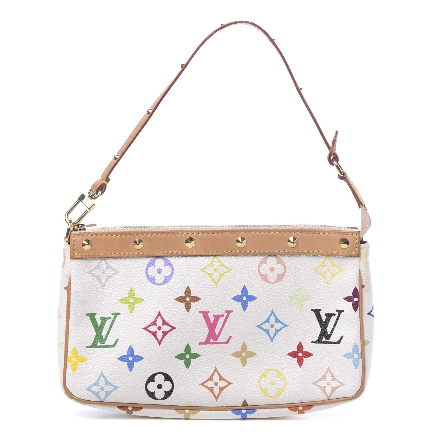 Louis Vuitton Monogram Multicolor Pochette Accessories White 1 of 12