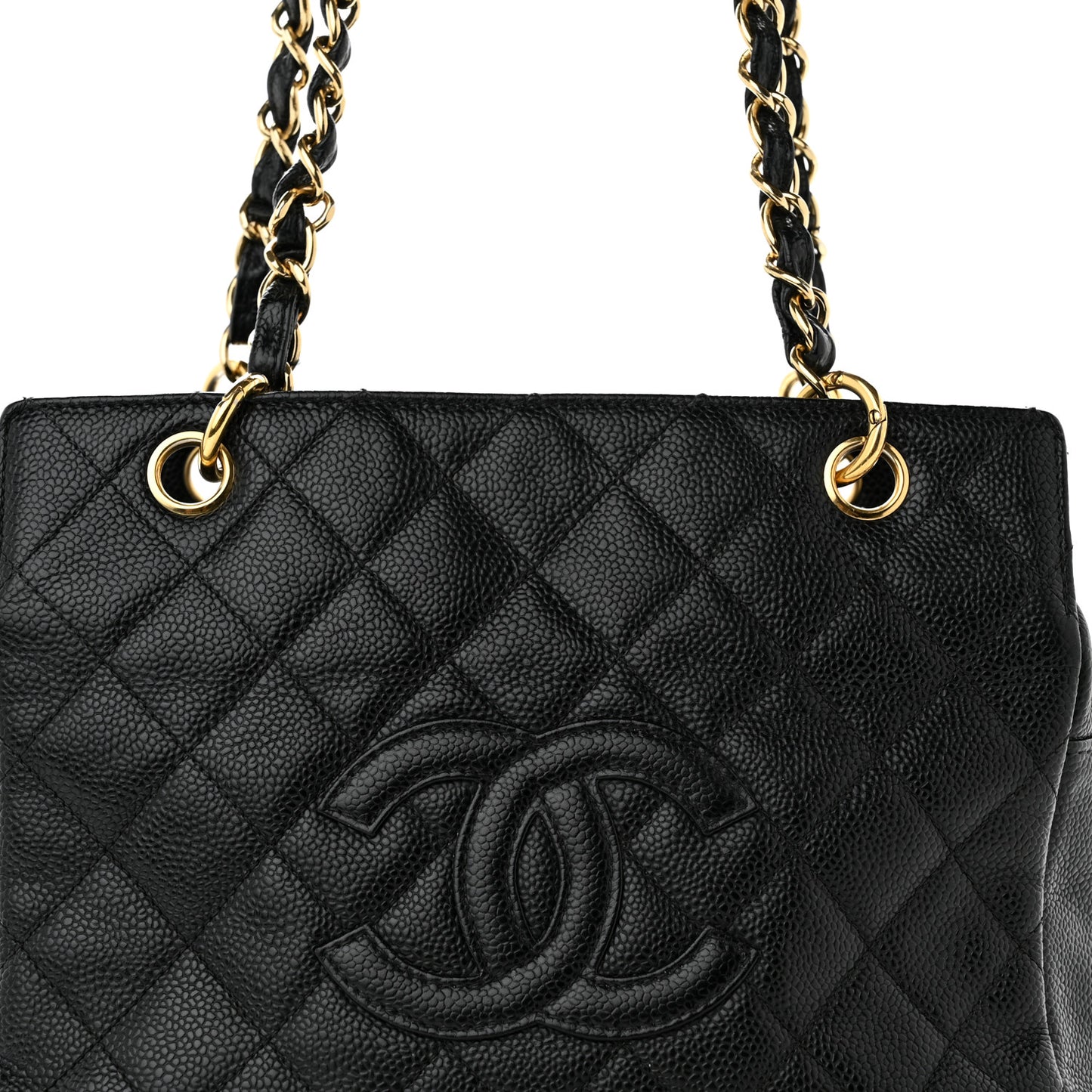 Caviar Quilted Petit Timeless Tote PTT Black