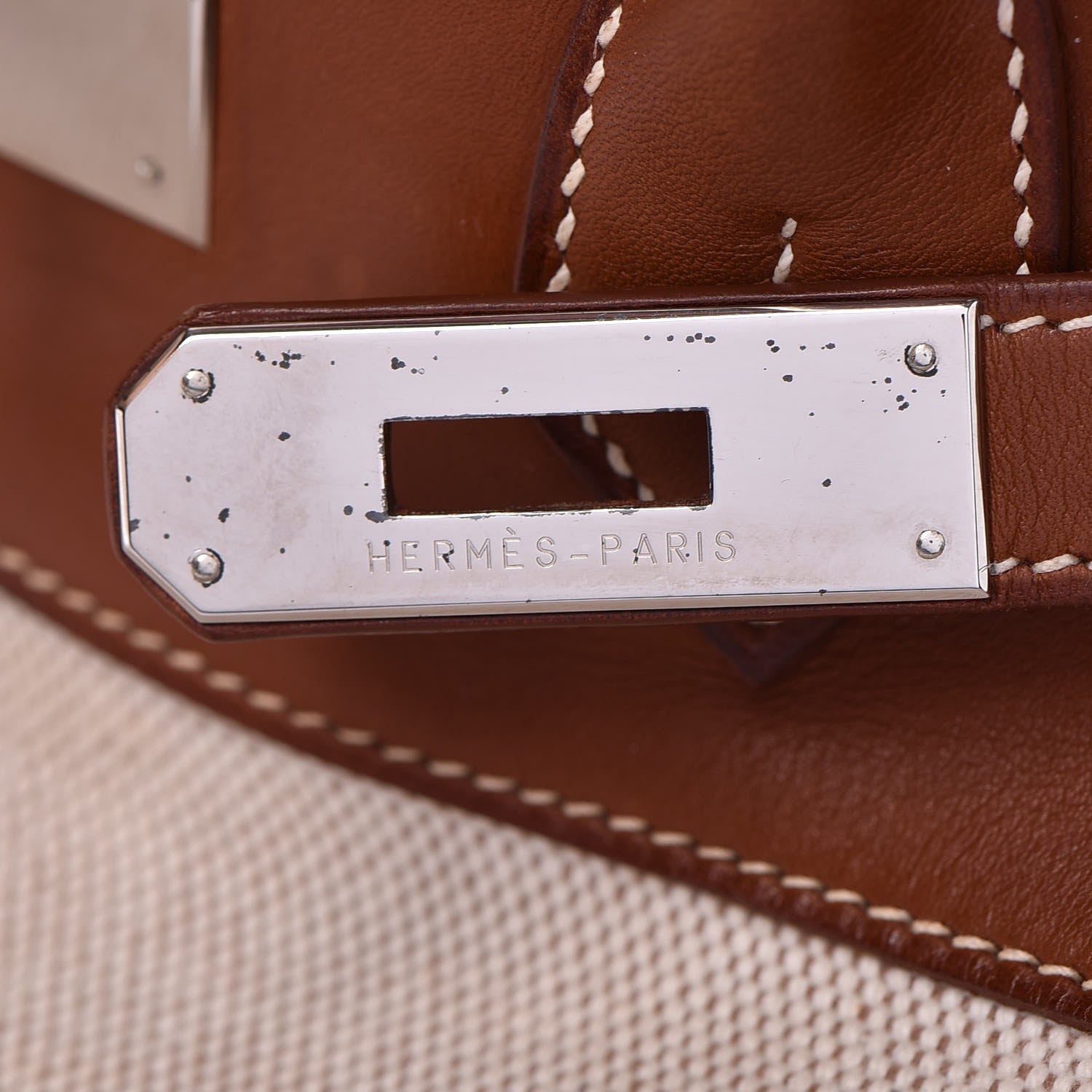 Hermes Toile Barenia Birkin 35 Fauve 23 of 45