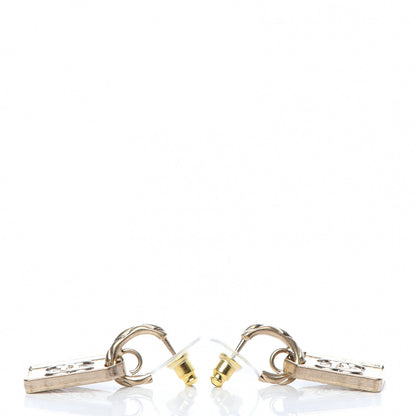 Chanel CC Tag Drop Earrings Gold 3 of 5