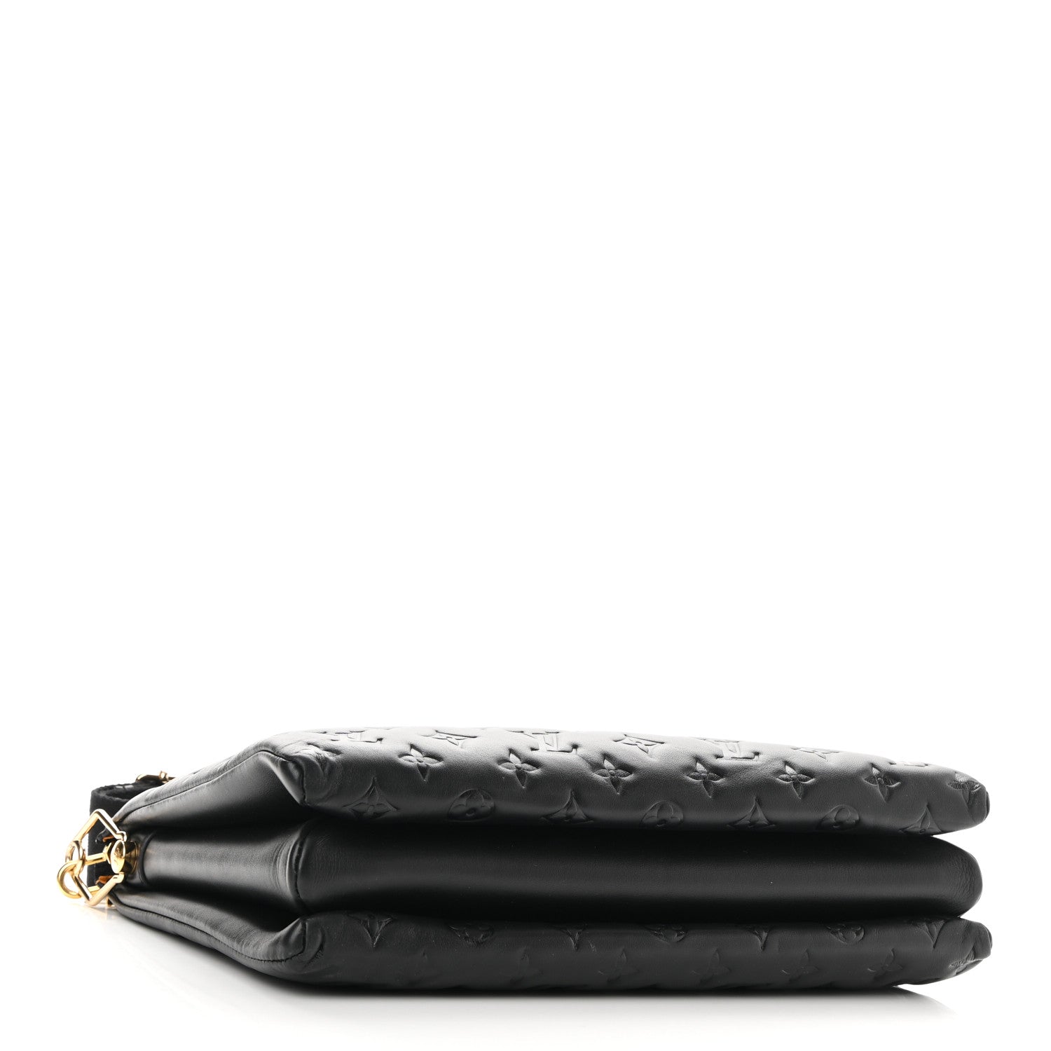 Louis Vuitton Lambskin Embossed Monogram Coussin MM Black 3 of 8