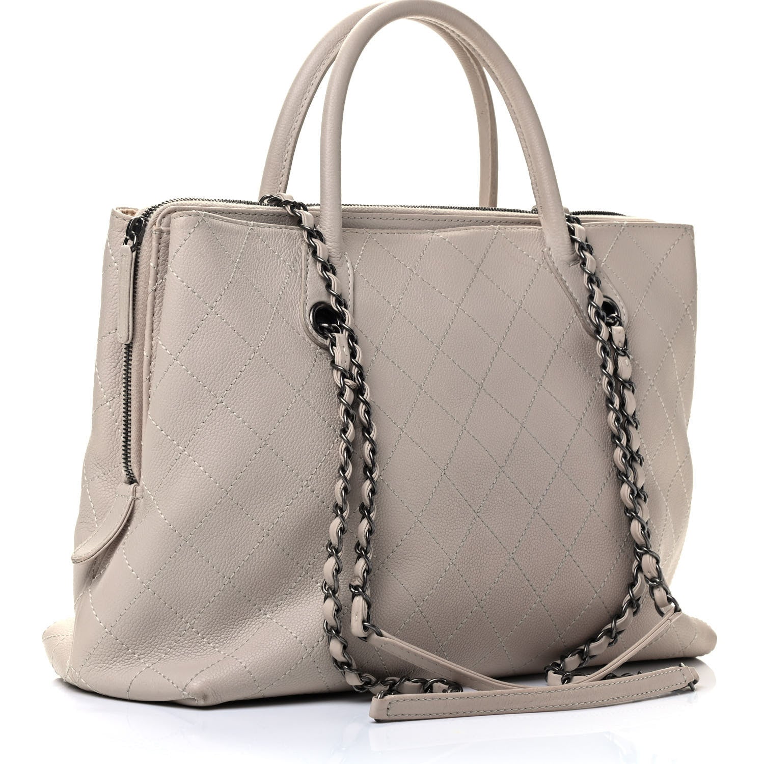 Chanel Grained Vegetal Calfskin Urban Shopping Tote Beige 3 of 12