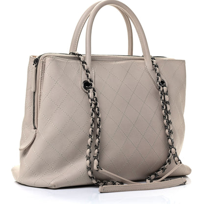 Chanel Grained Vegetal Calfskin Urban Shopping Tote Beige 3 of 12