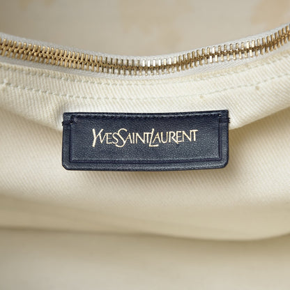 Saint Laurent Calfskin Canvas Medium Muse Two Blue 6 of 16