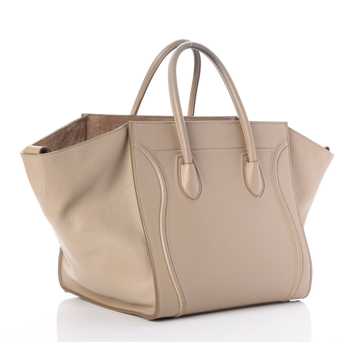 Supple Calfskin Medium Phantom Luggage Beige
