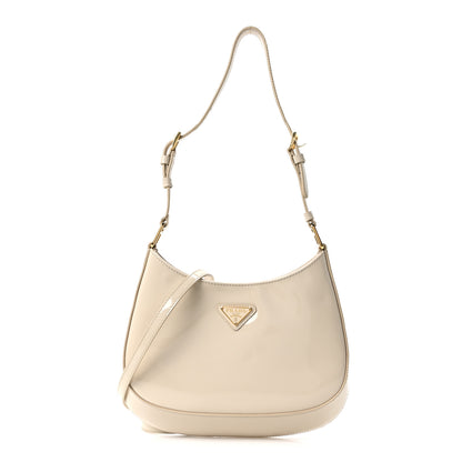 Prada Spazzolato Cleo Adjustable Strap Shoulder Bag Avorio 1 of 9