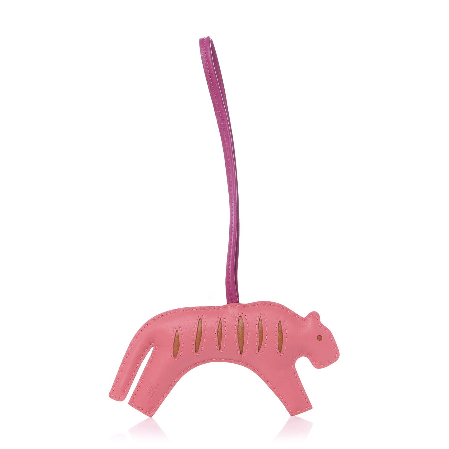 Milo Lambskin Rooroo Bag Charm Rose Azalea