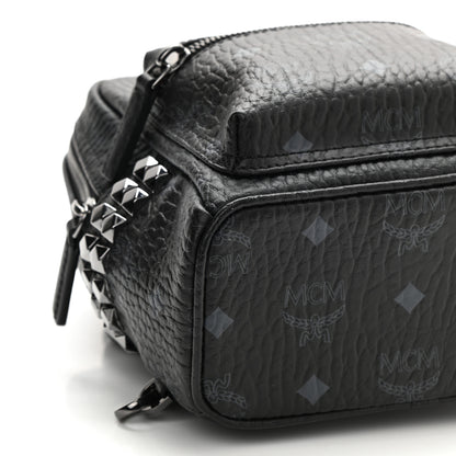 MCM Visetos Side Stud X-Mini Stark Bebe Boo Backpack Black 8 of 9
