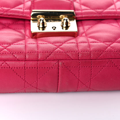 Christian Dior Lambskin Cannage Miss Dior Promenade Pouch Fuchsia 19 of 24