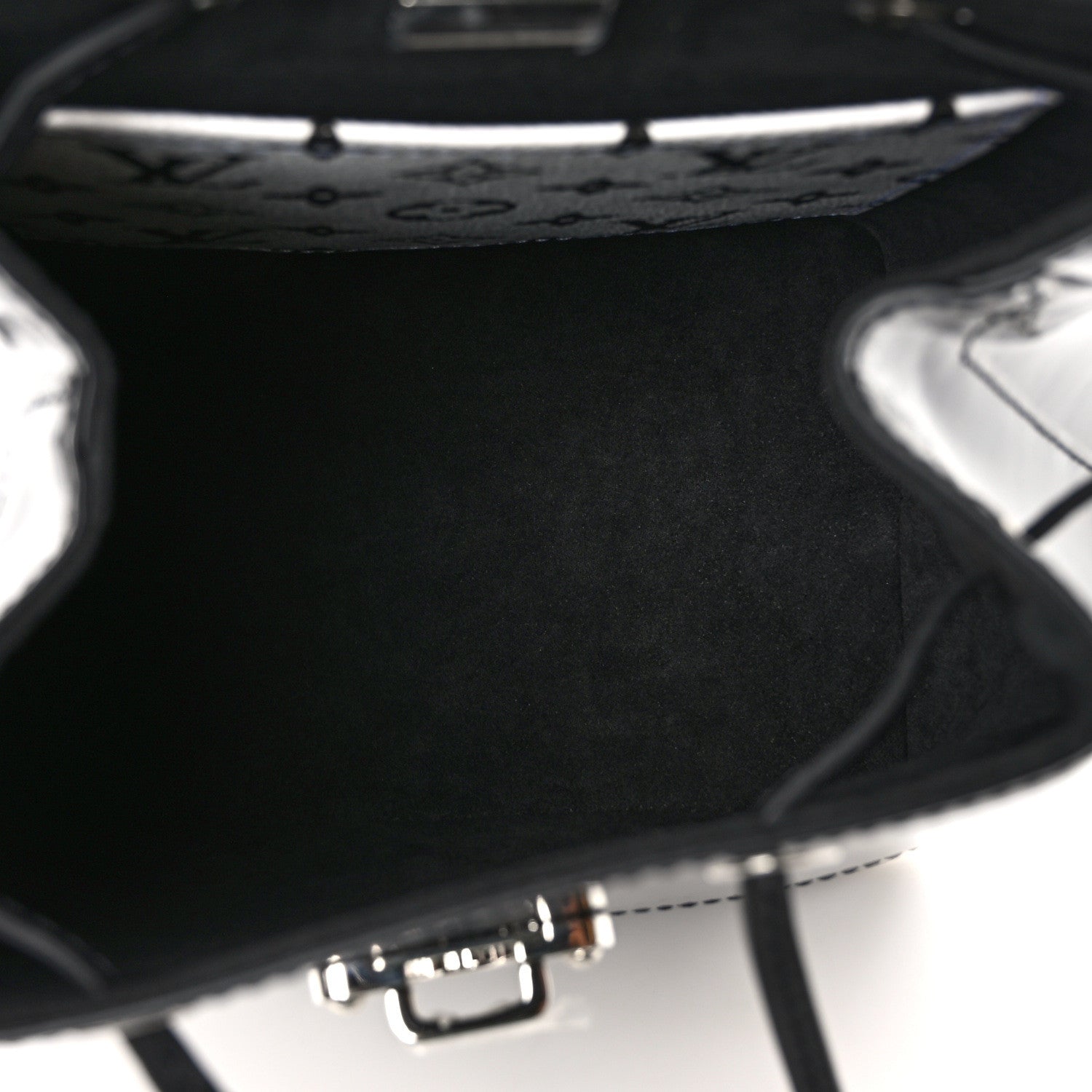 Louis Vuitton Patent Monogram Hot Springs Backpack Black White 5 of 8