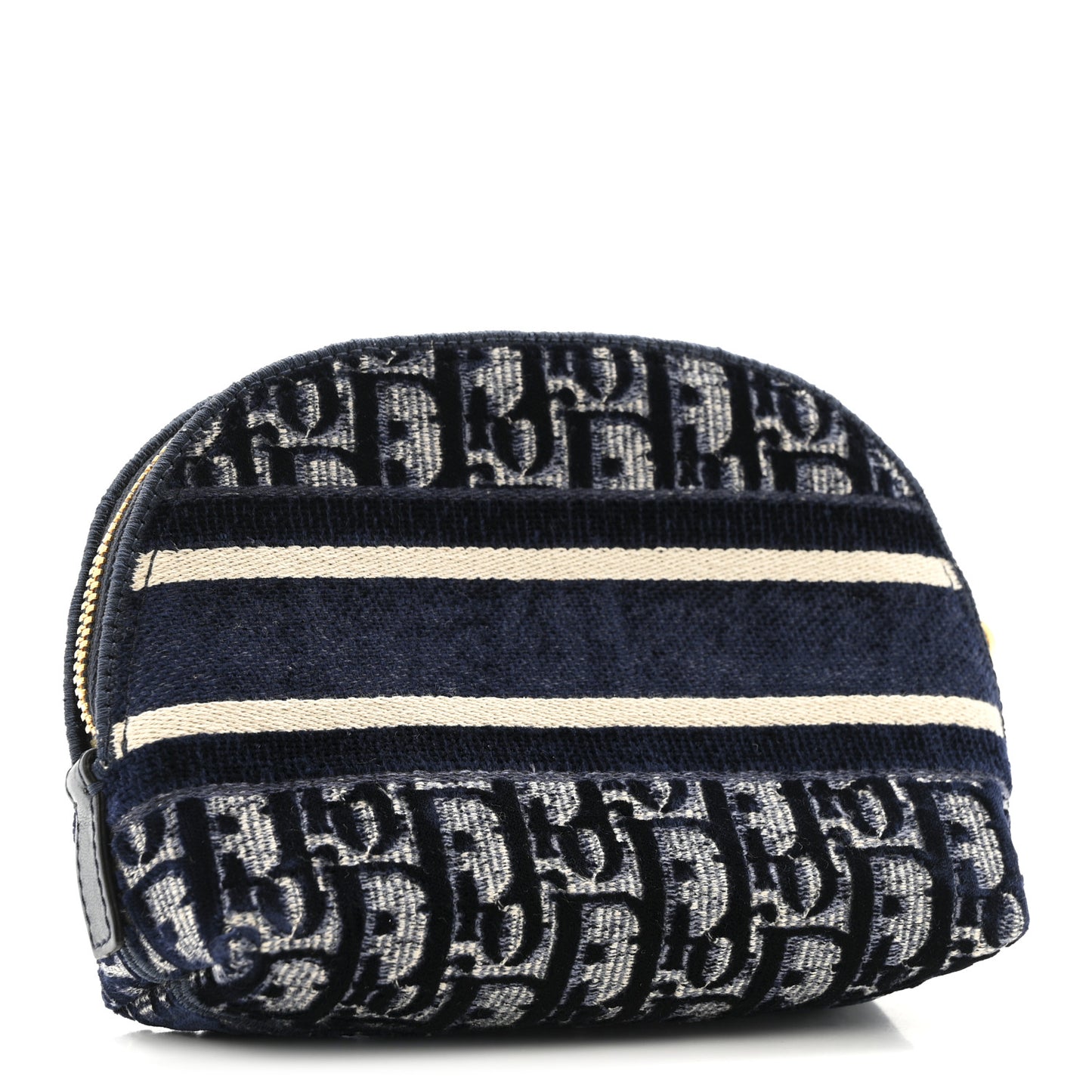 Velvet Oblique Cosmetic Pouch Blue